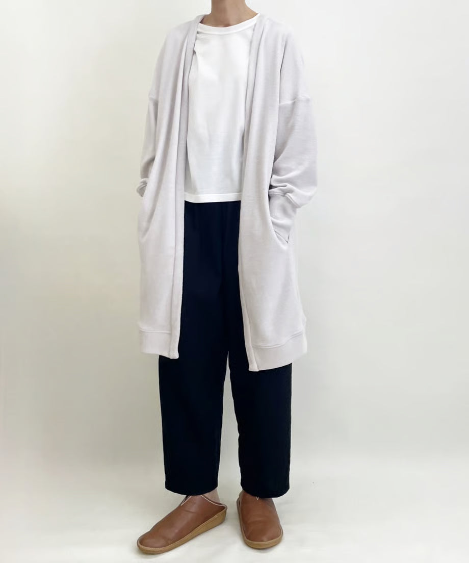 パジャマの次に着るカーディガン、日常のユニフォーム　ナナイロトイロ　オンフレッシュニットカーディガン　ロング丈