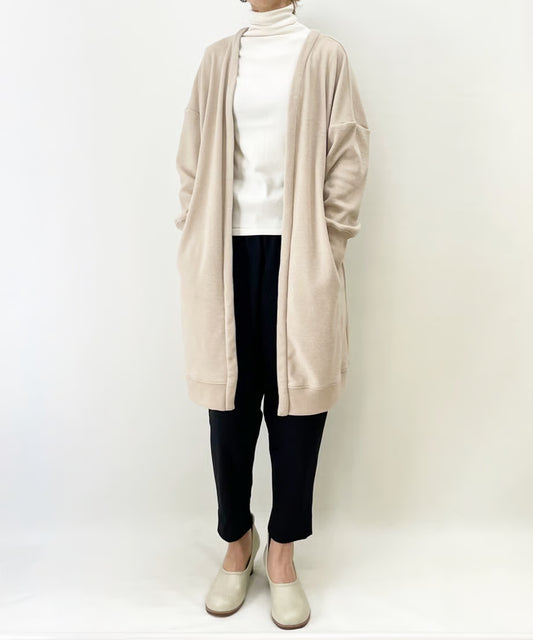 パジャマの次に着るカーディガン、日常のユニフォーム　ナナイロトイロ　オンフレッシュニットカーディガン　ロング丈
