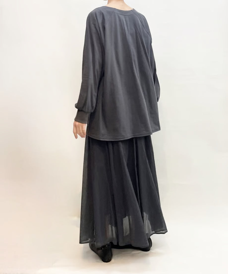 パジャマの次に着るカットソー、日常のユニフォーム　ナナイロトイロ　チュニックカットソー