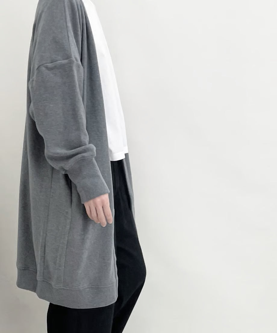 パジャマの次に着るカーディガン、日常のユニフォーム　ナナイロトイロ　オンフレッシュニットカーディガン　ロング丈