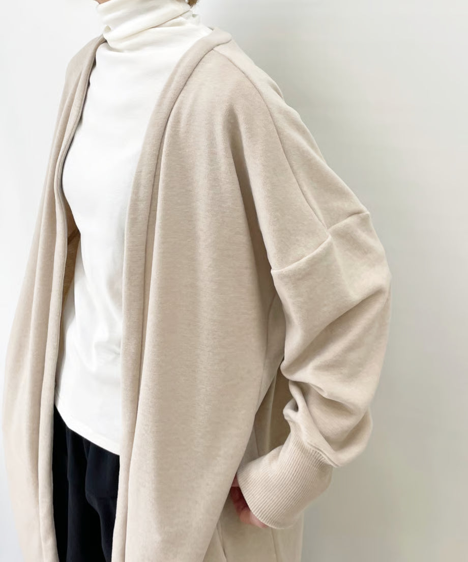 パジャマの次に着るカーディガン、日常のユニフォーム　ナナイロトイロ　オンフレッシュニットカーディガン　ロング丈