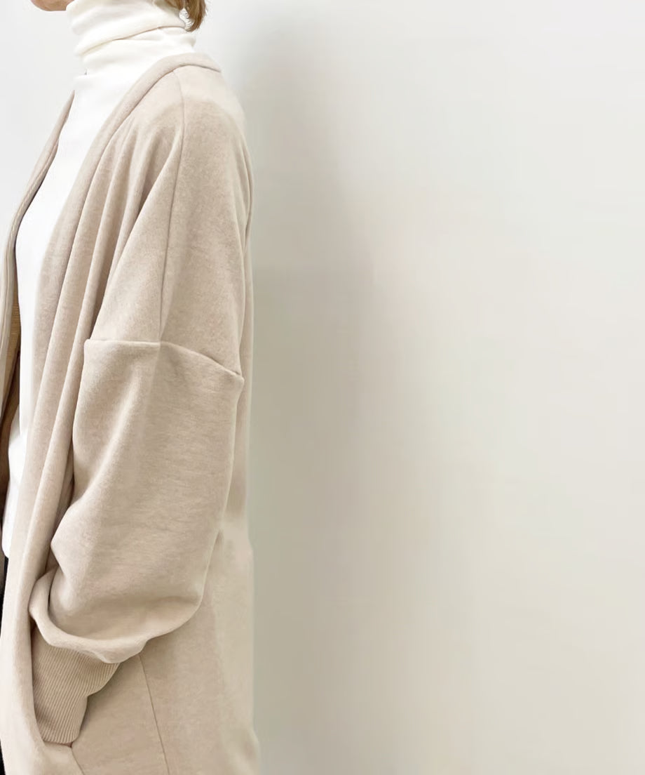 パジャマの次に着るカーディガン、日常のユニフォーム　ナナイロトイロ　オンフレッシュニットカーディガン　ロング丈