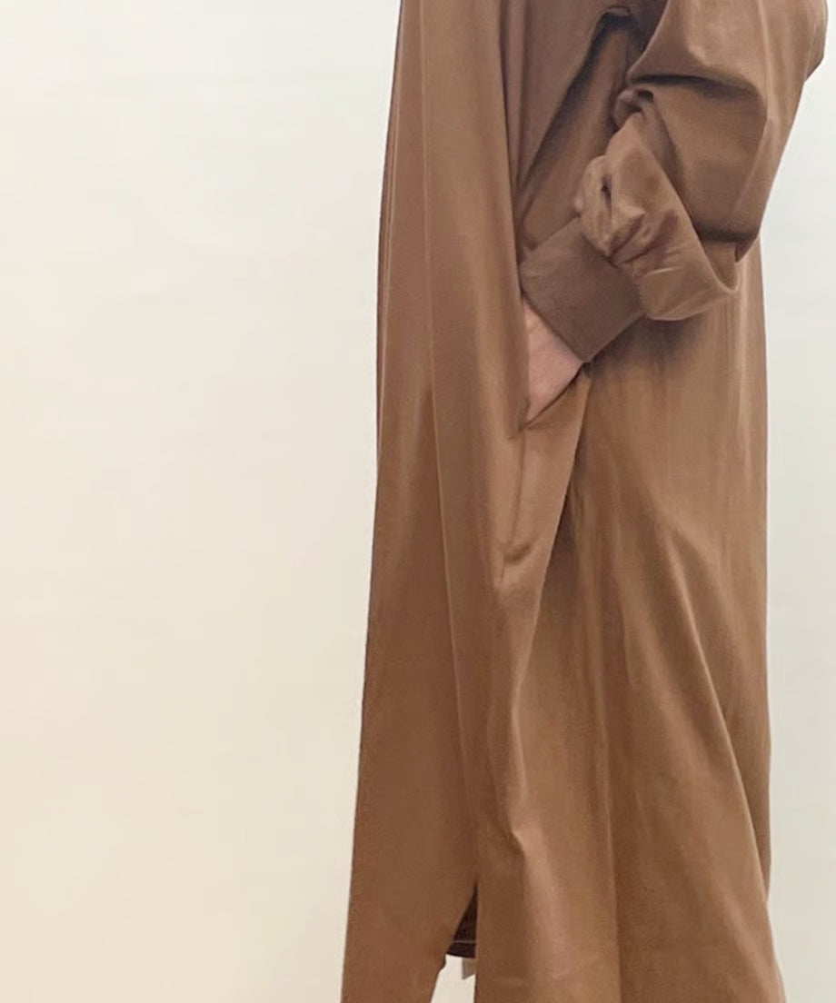 パジャマの次に着るワンピース、日常のユニフォーム　ナナイロトイロ　チュニックワンピース