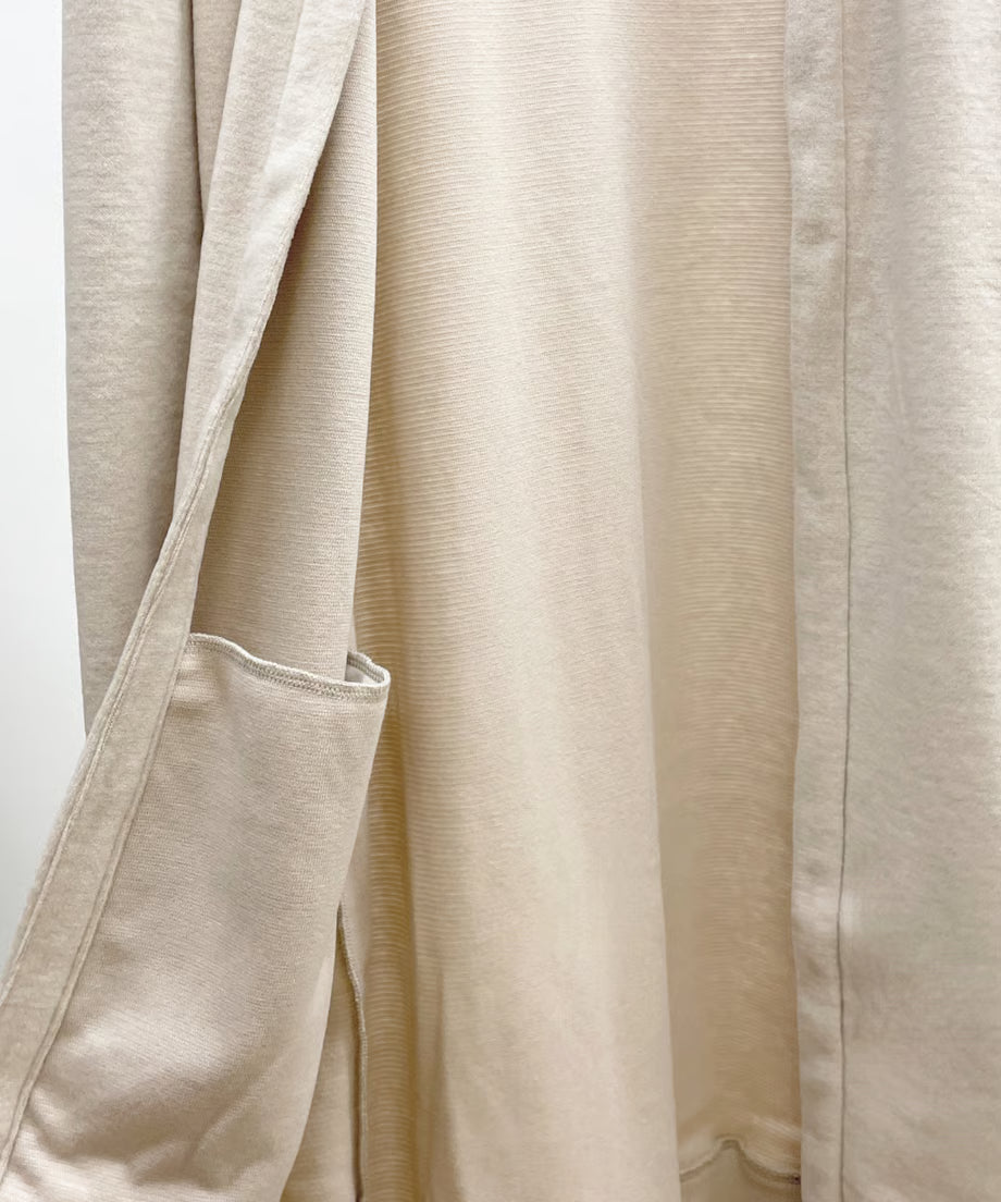 パジャマの次に着るカーディガン、日常のユニフォーム　ナナイロトイロ　オンフレッシュニットカーディガン　ロング丈